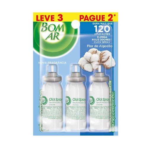 Purificador de Ar Bom Ar Air Wick Click Spray Cheirinho de Limpeza Refil Leve 3 Pague 2 12 mL