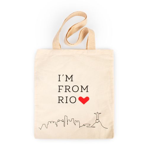 Sacola Em Tecido Retornável Amo Rio I'm From Rio P