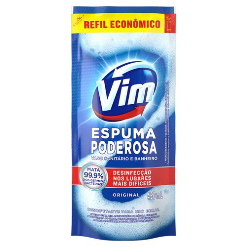 Desinfetante Vim Espuma Poderosa Original Refil 450ml
