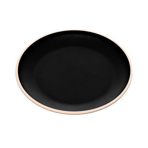 Prato de Sobremesa de Melamina Class Preto Wolff 21,5cm