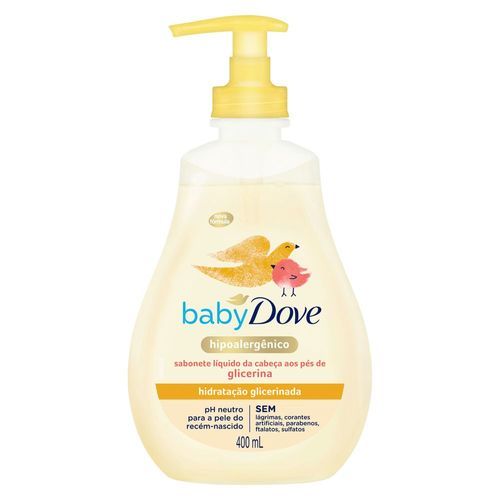 Sabonete Líquido Hidratação Glicerinada da Cabeça aos Pés Dove Baby 400ml