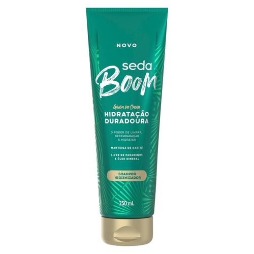 Shampoo Higienizador Seda Boom Hidratação Duradoura Bisnaga 250ml