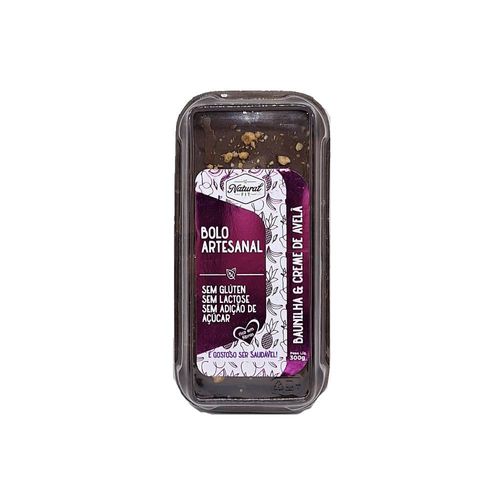 Bolo Baunilha com Creme de Avelã Sem Glúten e Sem Açúcar Natural Fit 300g
