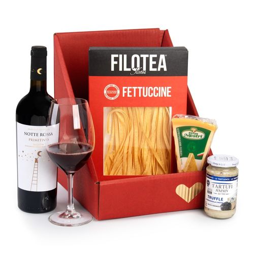 Cesta Vinho e Massa