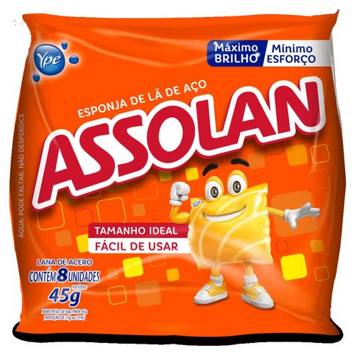 Esponja de Aço Assolan com 8 Unidades