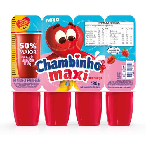 Iogurte Petit Chambinho Nestlé Morango 480g
