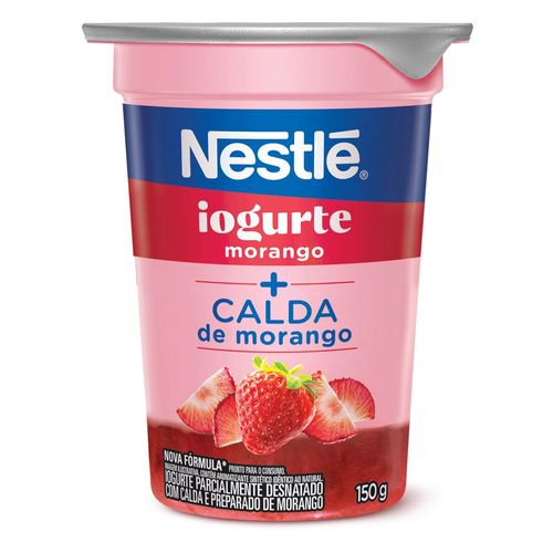 Iogurte Nestlé Bi camada Morango com Calda Copo  150g