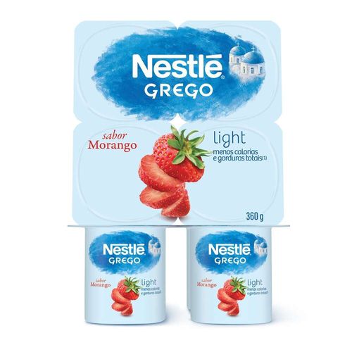 Iogurte Grego Nestlé Light Morango 360g