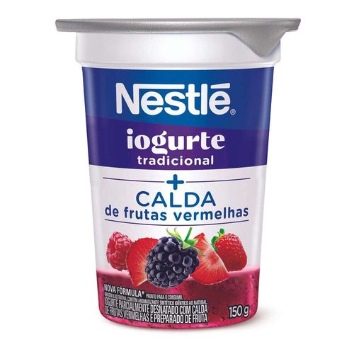 Iogurte Parcialmente Desnatado Tradicional com Calda de Frutas Vermelhas Nestlé Copo 150g