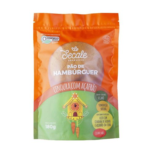 Pão de Hambúrguer Orgânico de Cenoura com Açafrão Secale 180g
