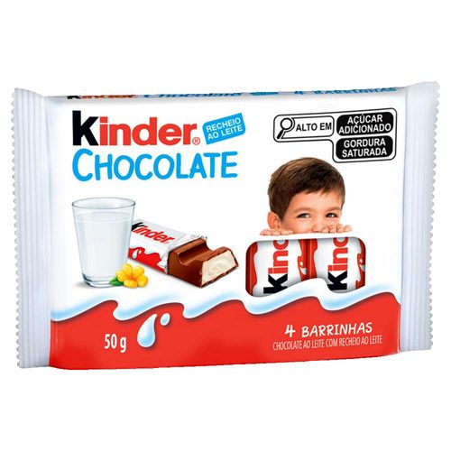 Kinder Chocolate ao Leite 4 unidades 50g