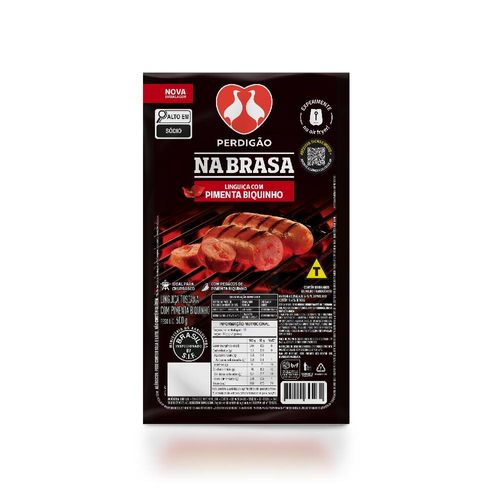 Linguiça Toscana Perdigão Na Brasa Com Pimenta Biquinho Pacote 600g