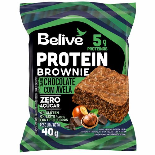 Brownie Proteico Belive Chocolate com Avelã Zero 40g