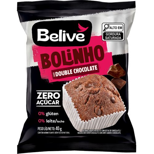 Bolinho Belive Double Chocolate Zero 40g