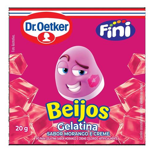 Gelatina em Pó Beijos Dr Oetker Fini 20g