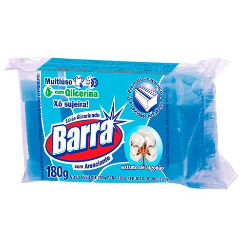 Sabão Barra Azul com Amaciante 180g