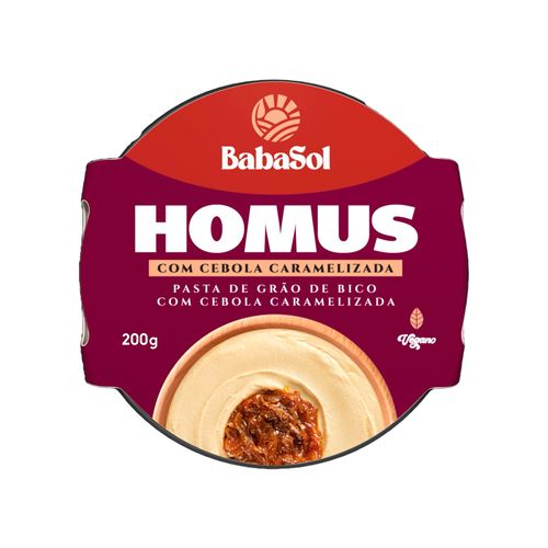 Pasta Homus Vegana Baba Sol Cebola Caramelizada 200g