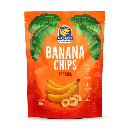 Chips de Banana Páprica Magario 50g