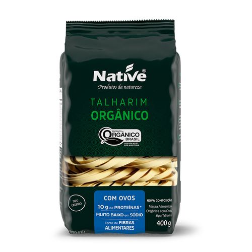 Talharim Orgânico Com Ovos Native 400g