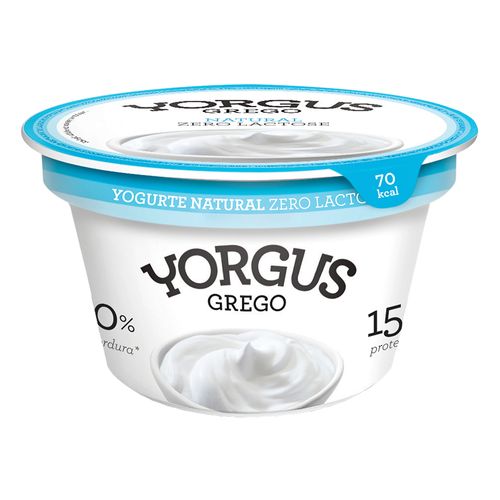 Iogurte Desnatado Sem Lactose Yorgus Grego Natural 130g