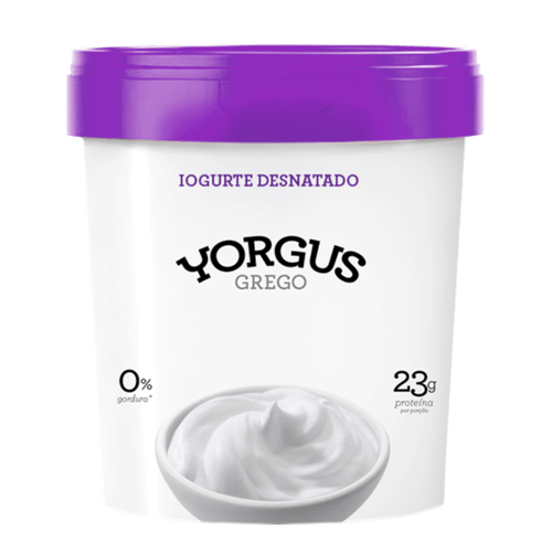 Iogurte Desnatado Sem Adição De Açúcar 0% De Gordura Yorgus Grego 500g