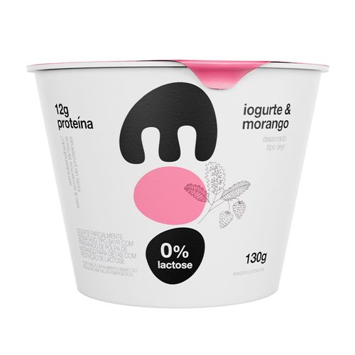 Iogurte Sem Lactose Moo Morango Pote 130g