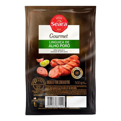 Linguiça De Pernil Com Alho Poró Seara Gourmet A Vácuo 500g