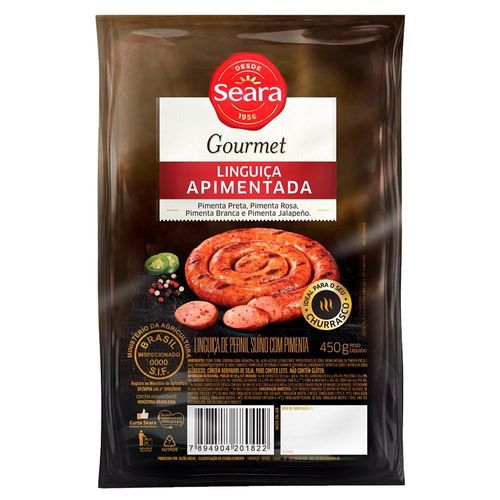 Linguiça De Pernil Apimentada Seara Gourmet A Vácuo 450g