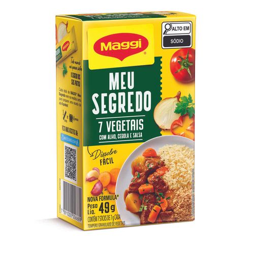 Tempero Pronto Maggi Meu Segredo 7 Vegetais Caixa 49g