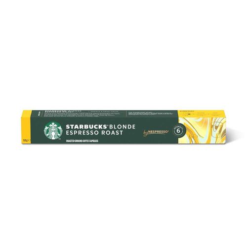 Cápsulas de Café Starbucks compatível Nespresso Blonde Espresso Roast com 10 unidades