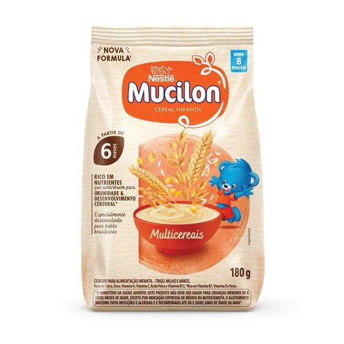 Cereal Infantil Multicereais Mucilon Pacote 180g