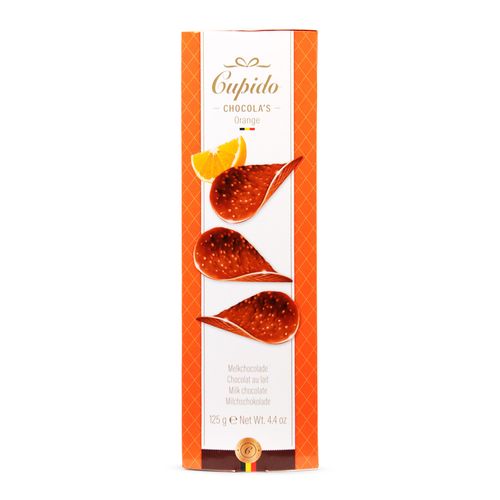 Chocolate Premium ao Leite Belga com Crocante e Laranja Hamlet Cupido   Caixa 125 g
