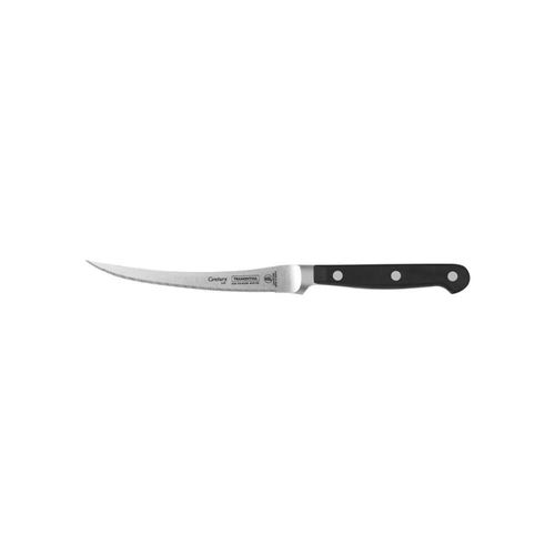 Faca para Tomate Tramontina Century com Lâmina em Aço Inox e Cabo de Policarbonato com Fibra de Vidro Preto 5"