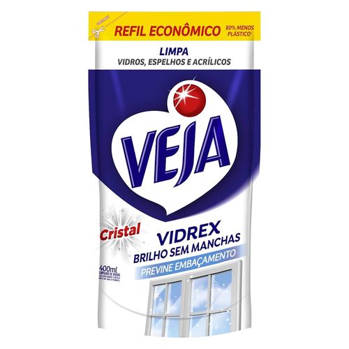 Limpador de Vidros Veja Vidrex Sachê 400ml
