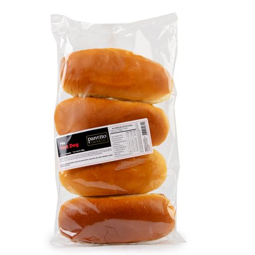 Pão para Hot Dog Panetto Tradicional com 4 Unidades 200g