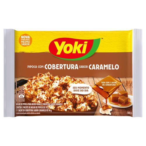 Pipoca para Microondas Yoki Caramelo 160g