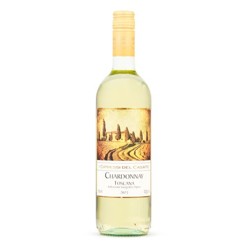 Vinho Branco Italiano Cipresse Chardonnay Toscana IGT 750ml