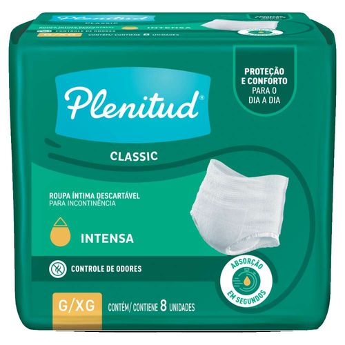 Roupa Íntima Plenitud Classi G/XG 8 Unidades