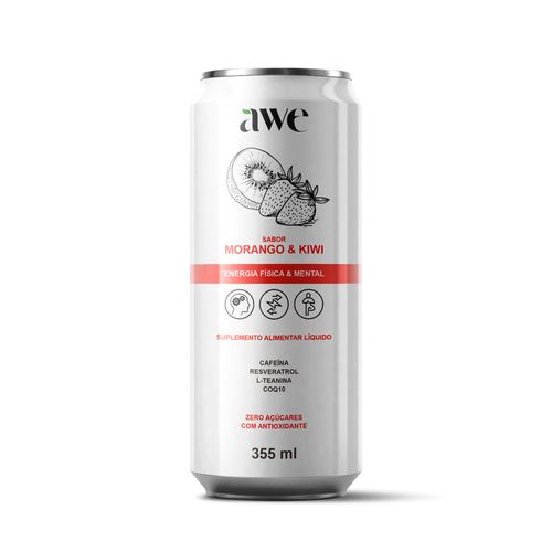 Bebida AWE Morango e Kiwi 355ml