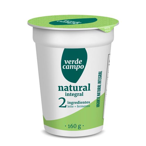 Iogurte Natural Verde Campo Integral Copo 160g