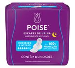 Absorvente com Abas Poise Noturno 8 Unidades