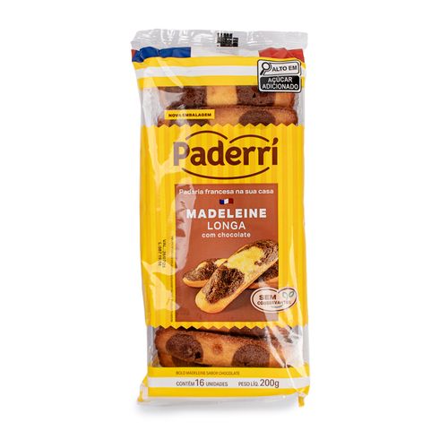 Madeleine Longa Paderrí Com Chocolate Pacote 200g