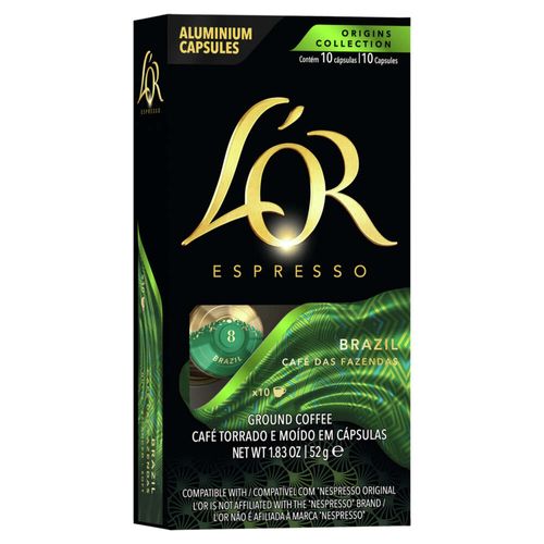 Cápsulas de Café L'Or Brazil com 10 Unidades