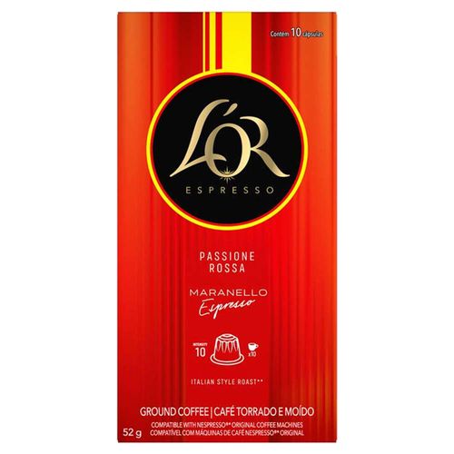 Cápsulas de Café L'Or Ferrari Maranello Espresso com 10 Unidades
