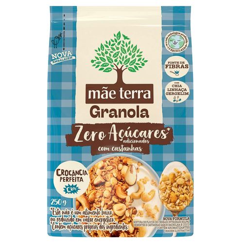 Granola Tradicional Zero Açúcar Mãe Terra Pacote 250g