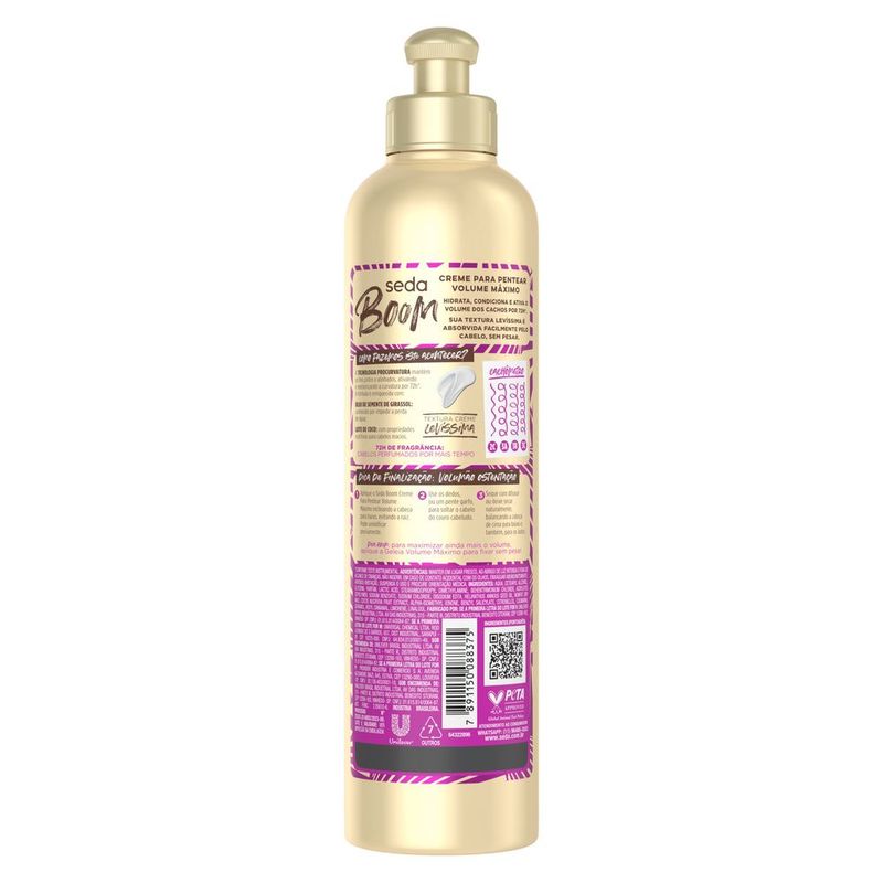 Creme-para-Pentear-Seda-Boom-Volume-Maximo-350ml