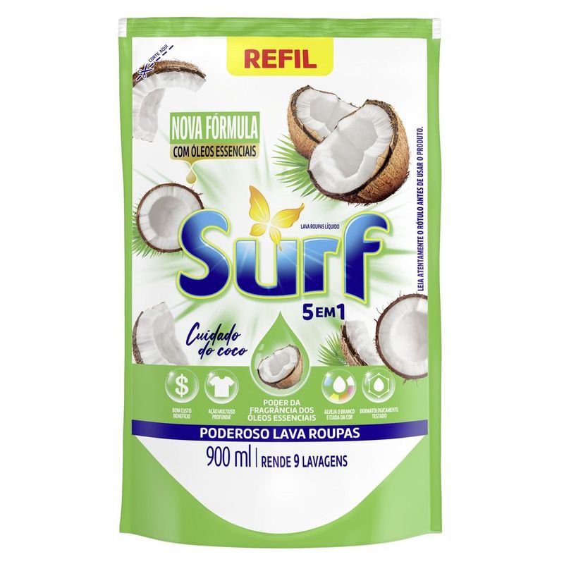 Sabao-Liquido-5-em-1-Surf-Cuidado-do-Coco-900-ml-Refil