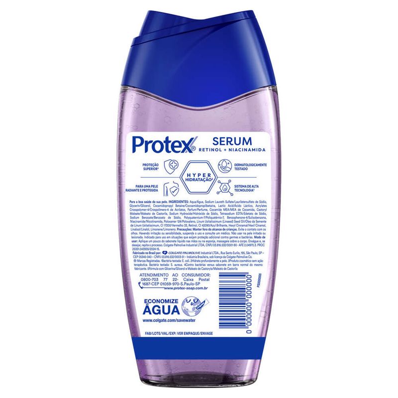 Sabonete-Liquido-Antibacteriano-Protex-Serum-Retinol-250ml