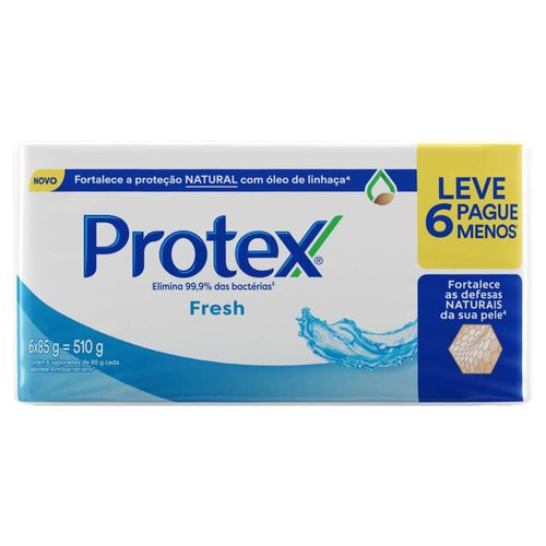 Pack Sabonete Antibacteriano Protex Fresh 6 Unidades 85g