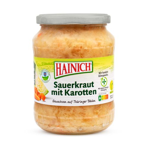 Chucrute Alemão com Cenouras Hainich Vidro 720g